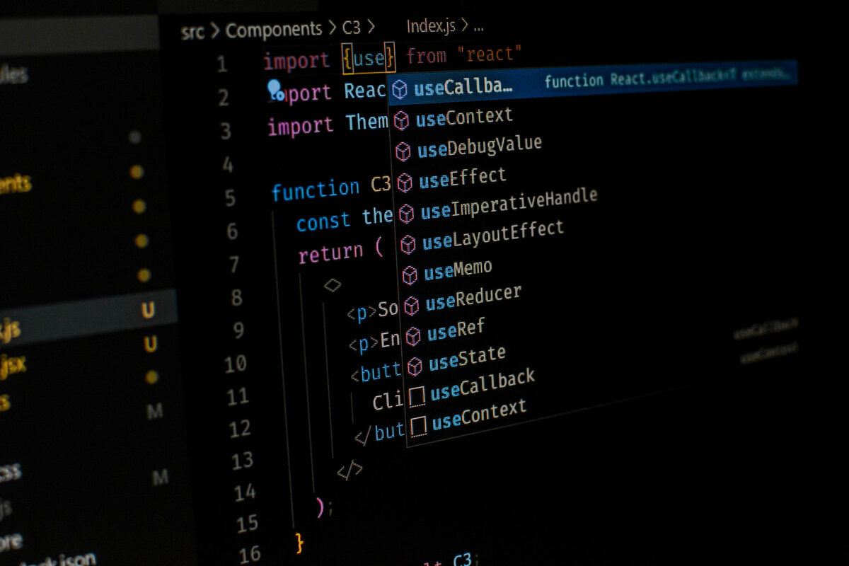 A code editor open on the source of an open source analytics tool, showing the tracking script developers can read and audit